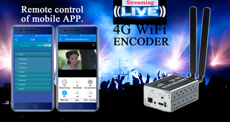 4g video encoder wifi battery outdoor live streaming
